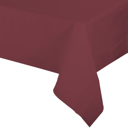 SMARTY HAD A PARTY 54 x 108 Burgundy Rectangular Disposable Plastic Tablecloths 96 Tablecloths, 96PK 813270-BR-CASE